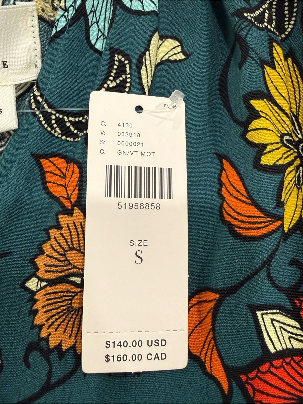 Anthropologie Women’s Geneva Halter Wide-Leg Jumpsuit Teal Floral Size Small - Picture 10 of 15